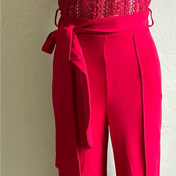 Jumpsuit size L red stretch beautiful - Picture 4 of 9